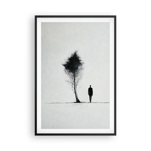 Póster en marco negro - Todos deambulamos alguna vez - 61x91 cm