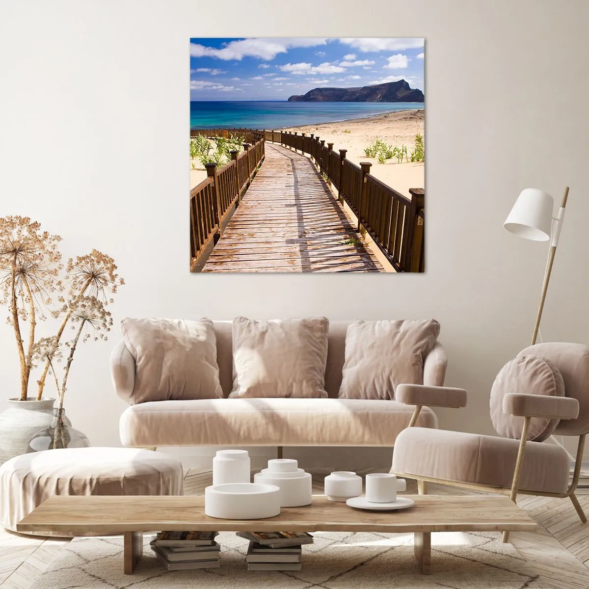Cuadro sobre lienzo - Impresión de Imagen - Llévame a la isla de la felicidad - 60x60 cm