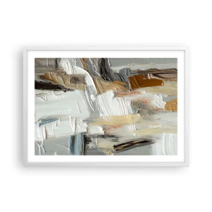 Póster en marco blanco - Estratificación de colores - 70x50 cm