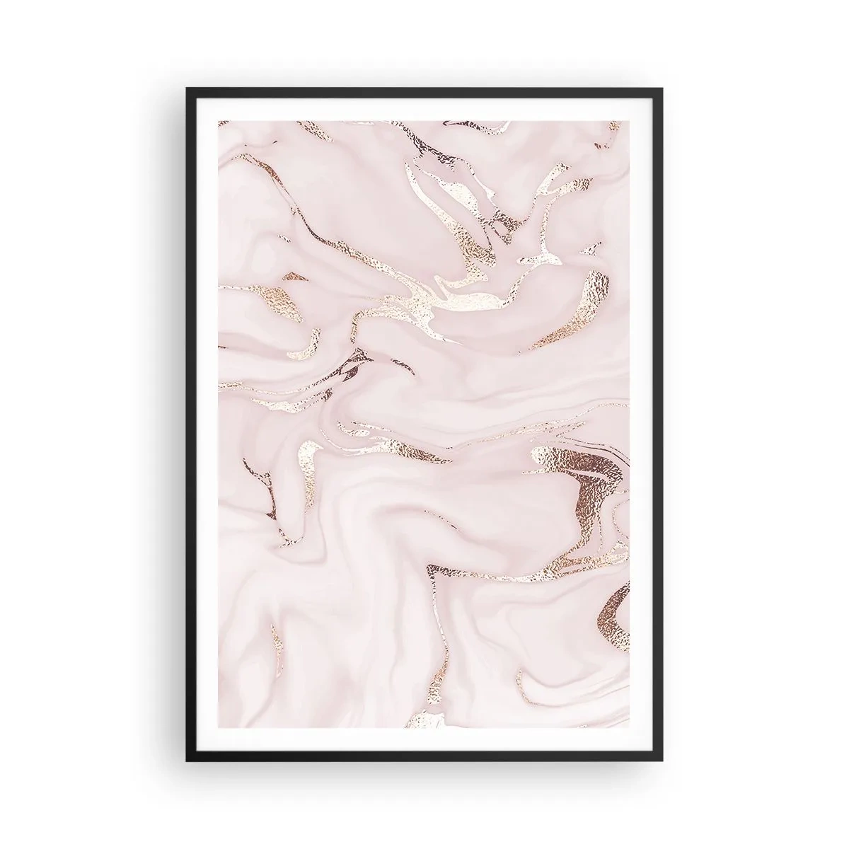 Póster en marco negro - En rosa - 70x100 cm
