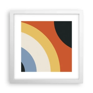 Póster en marco blanco - Círculo sobre círculo - 30x30 cm