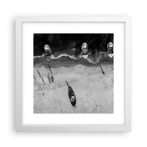 Póster en marco blanco - Aún en la orilla... - 30x30 cm