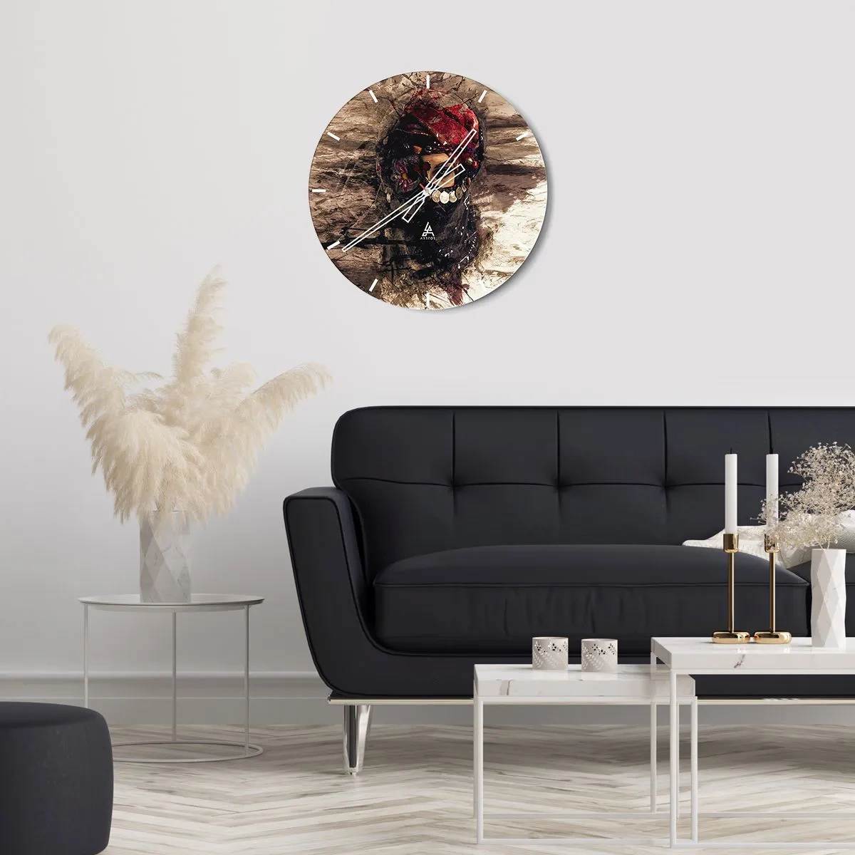 Reloj de pared - Reloj de vidrio - Inquietante, como mínimo - 30x30 cm