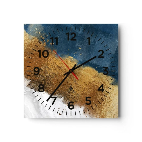 Reloj de pared - Reloj de vidrio - Los colores del verano - 40x40 cm
