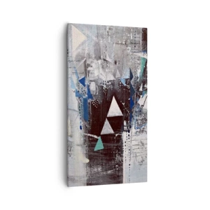 Cuadro sobre lienzo - Impresión de Imagen - El orden superior de los triángulos - 55x100 cm