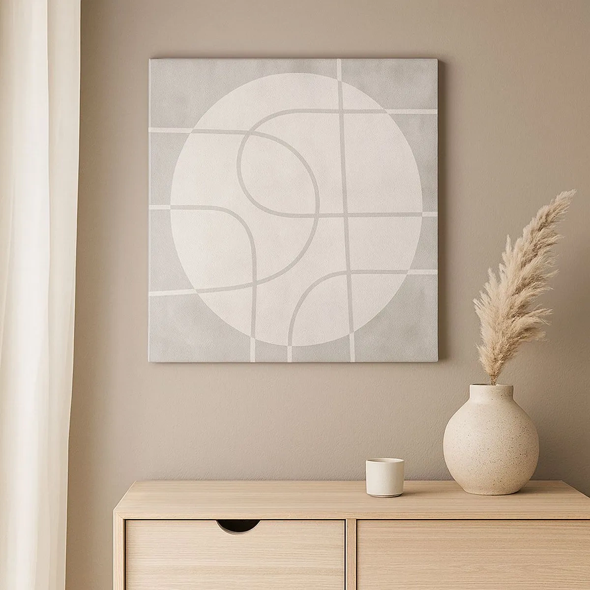 Cuadro sobre lienzo - Impresión de Imagen - Circular y rectilíneo - 30x30 cm