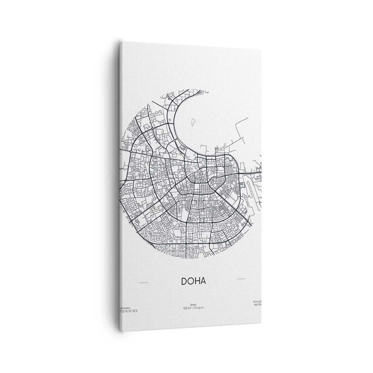 Cuadro sobre lienzo - Impresión de Imagen - Anatomía de Doha - 55x100 cm