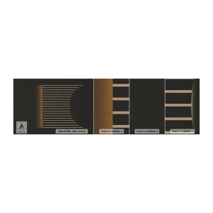 Muestra De Fotomural Standard Eco - Explorar la oscuridad - Abstracción, Pedazo, Arte lineal - 100x30 cm