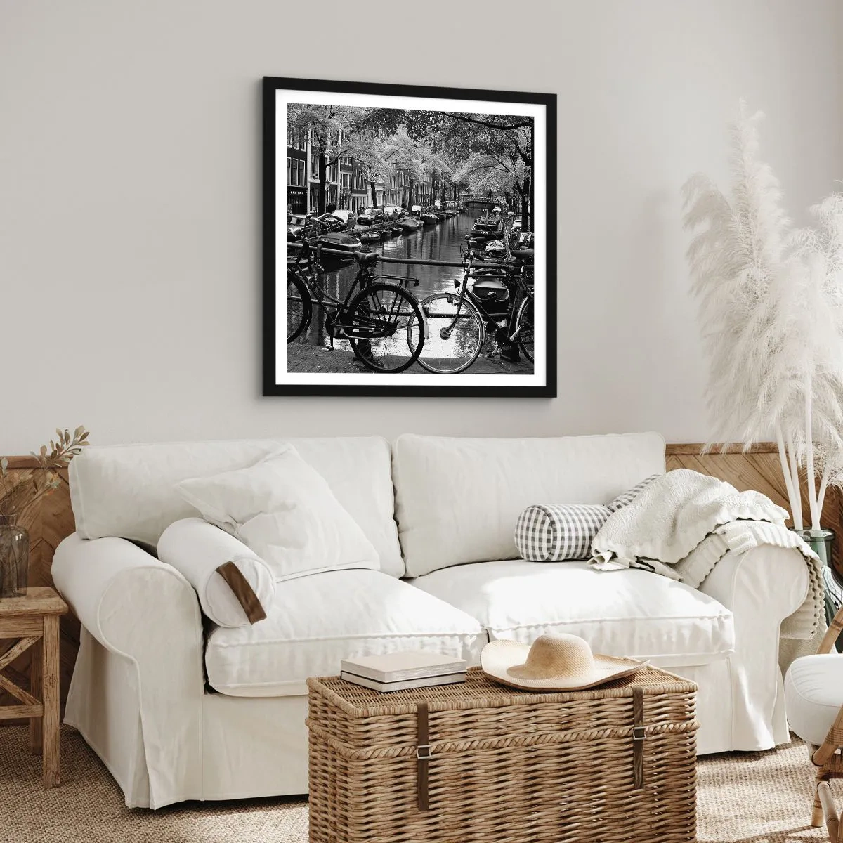 Póster en marco negro - Una visión muy holandesa - 30x30 cm