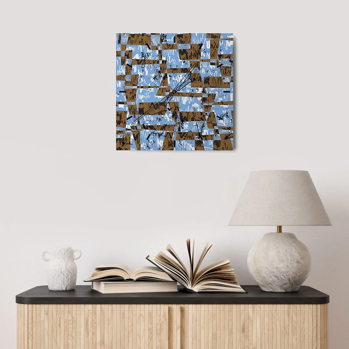 Reloj de pared - Reloj de vidrio - Un recorte del desierto - 40x40 cm