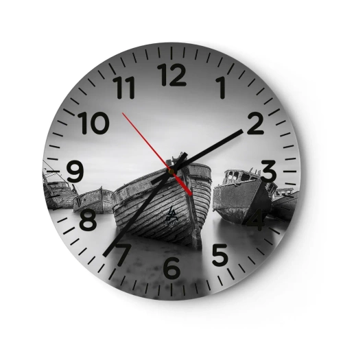 Reloj de pared - Reloj de vidrio - Ahora solo quedan los recuerdos... - 40x40 cm