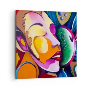 Cuadro sobre lienzo - Impresión de Imagen - Toque de color - 50x50 cm