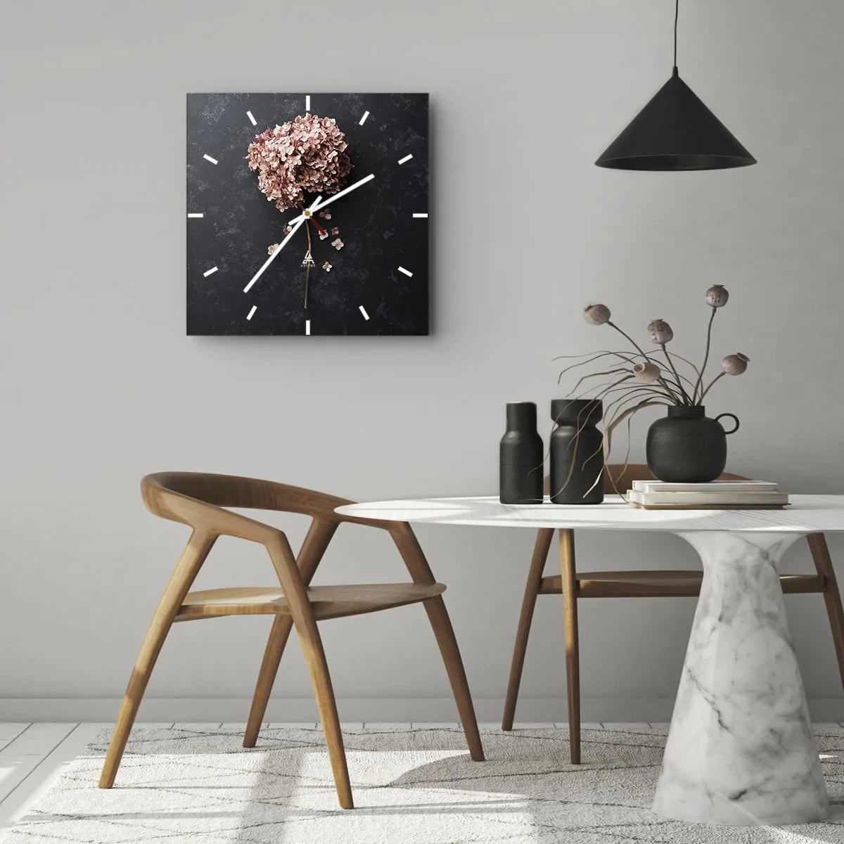 Reloj de pared - Reloj de vidrio - Un signo verdaderamente romántico - 40x40 cm