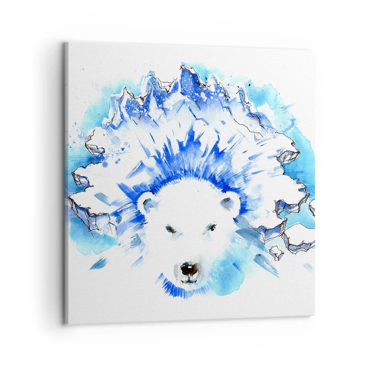 Cuadro sobre lienzo - Impresión de Imagen - El rey del Ártico con una corona de hielo - 50x50 cm