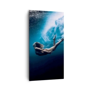 Cuadro sobre lienzo - Impresión de Imagen - Una sirena contemporánea - 55x100 cm