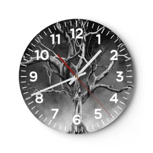 Reloj de pared - Reloj de vidrio - Primordial y sagrado - 30x30 cm