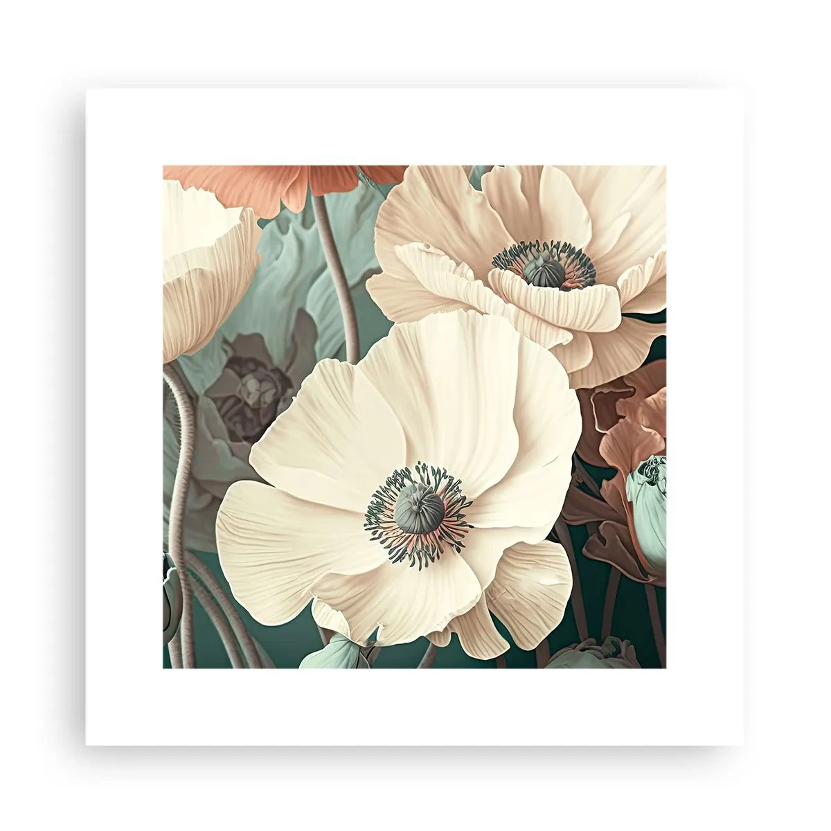 Póster - Susurro de amapolas - 30x30 cm