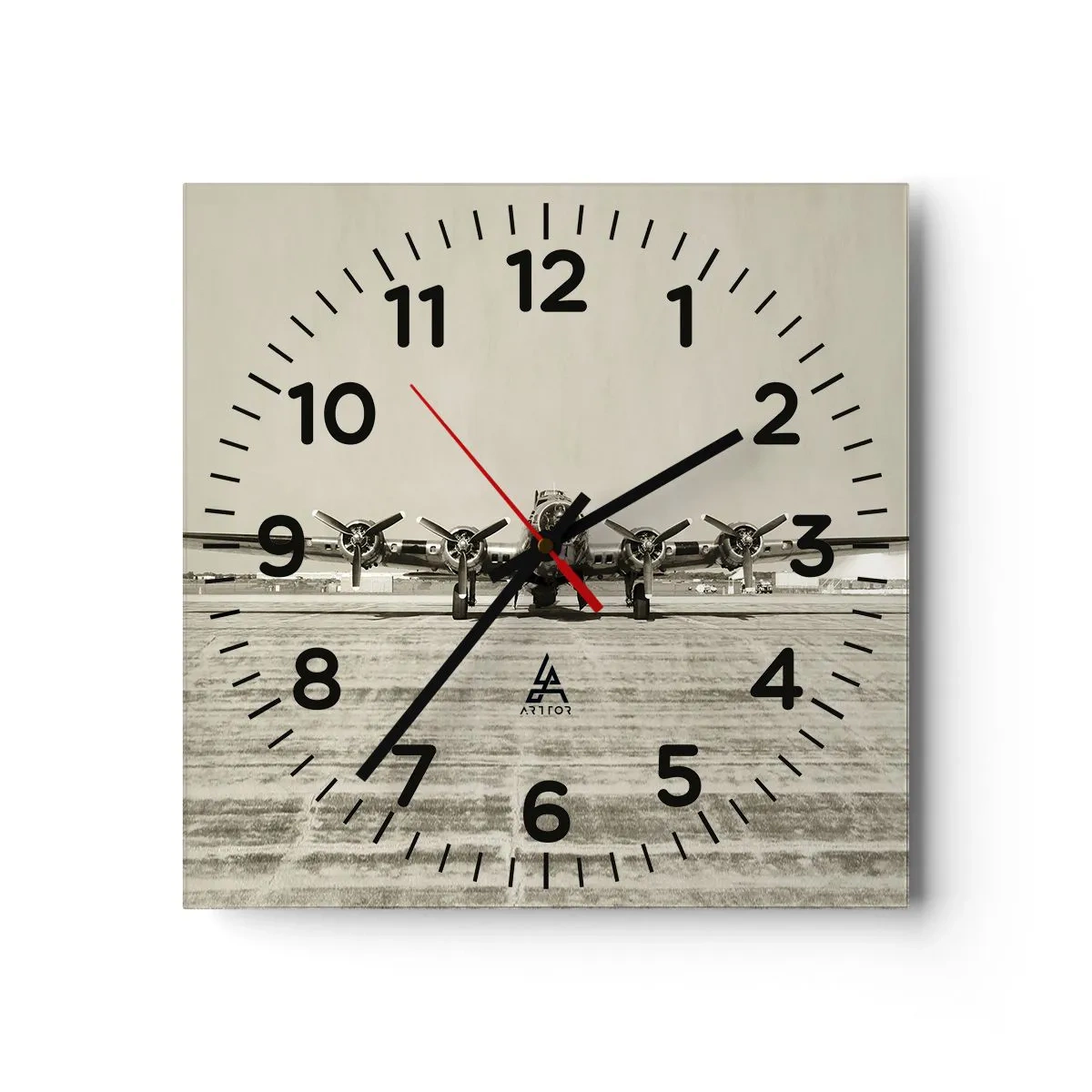Reloj de pared - Reloj de vidrio - Como siempre, preparado - 40x40 cm