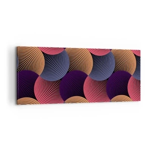 Cuadro sobre lienzo - Impresión de Imagen - En un ritmo circular - 100x40 cm