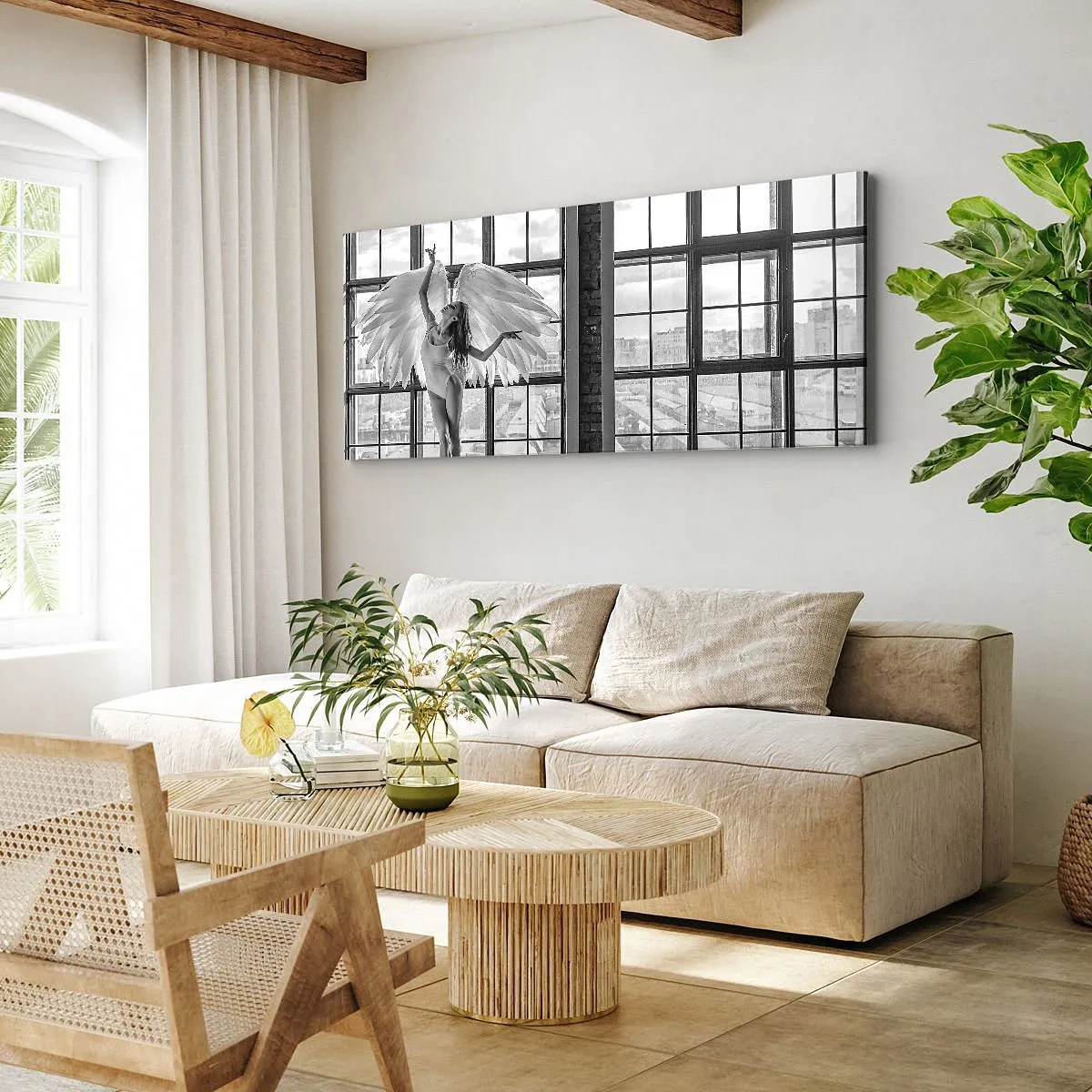 Cuadro sobre lienzo - Impresión de Imagen - ¿Ciudad de los ángeles? - 100x40 cm