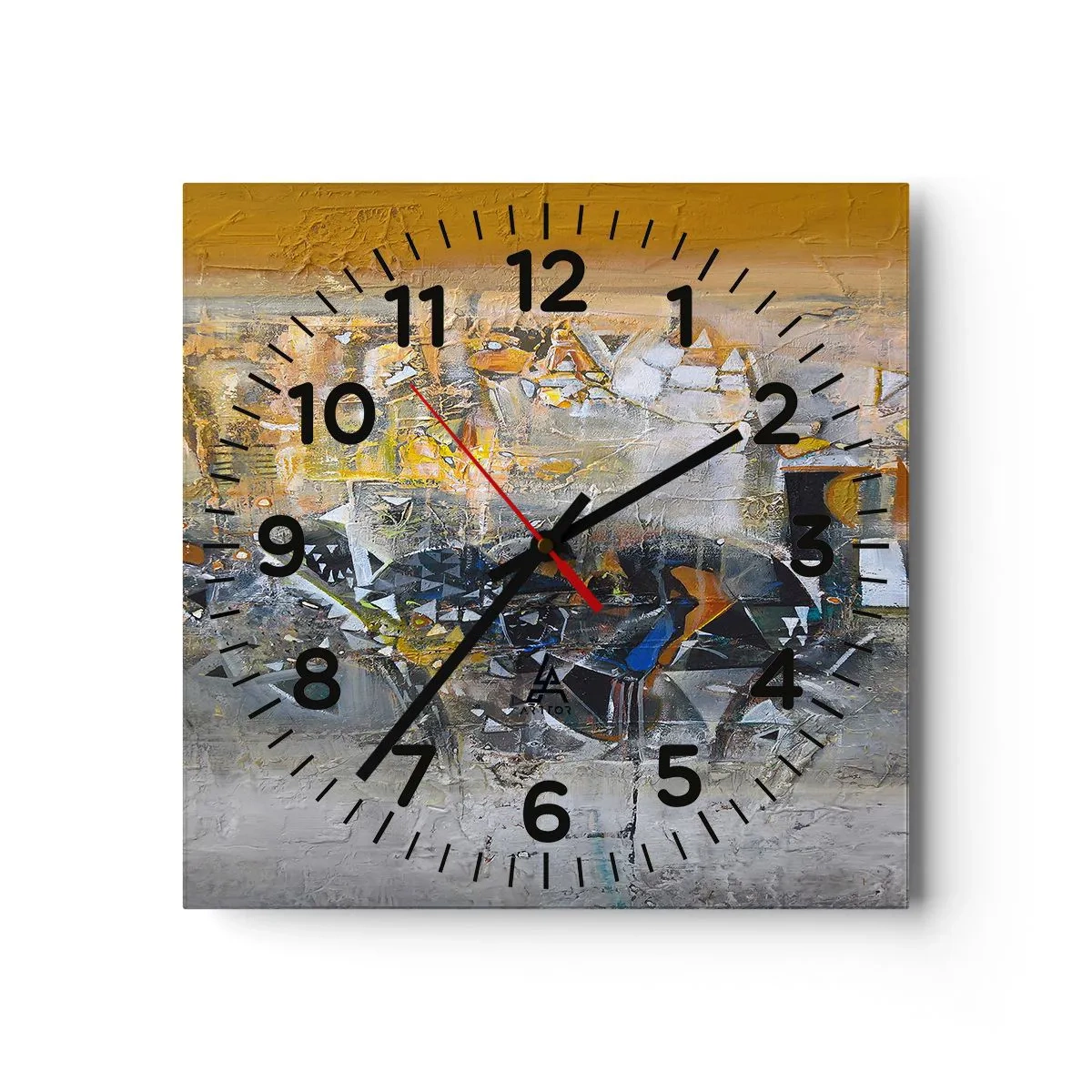 Reloj de pared - Reloj de vidrio - Todo se pondrá en su sitio - 40x40 cm