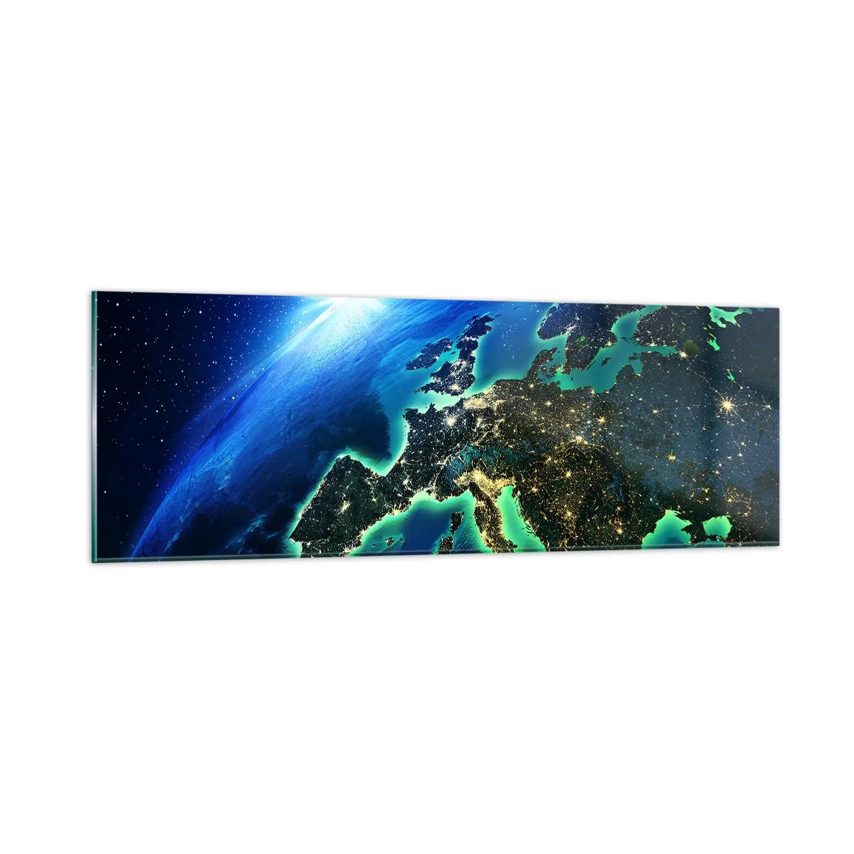 Cuadro sobre vidrio - Impresiones sobre Vidrio - Una Europa resplandeciente - 90x30 cm