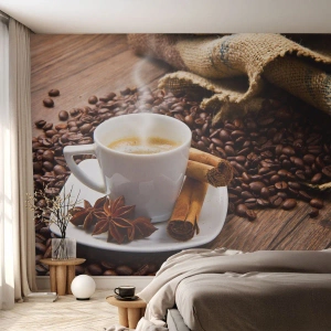Fotomural Premium Canvas - Sabor y aroma picante - Gastronomía, Café, Canela - 250x175 cm