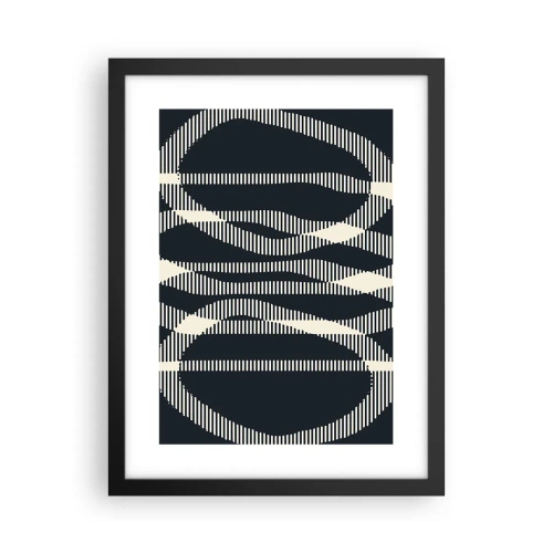 Póster en marco negro - Un intento de romper la oscuridad - 30x40 cm