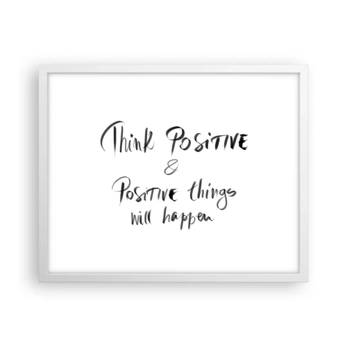 Póster en marco blanco - ¿Cómo vivir? - 50x40 cm