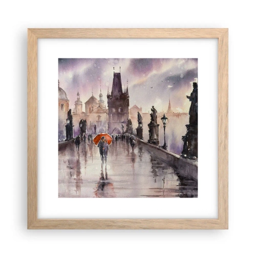 Póster en marco roble claro - La gente no cambia - 30x30 cm