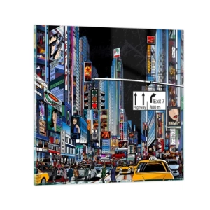 Cuadro sobre vidrio - Impresiones sobre Vidrio - Noche de cómic - 30x30 cm