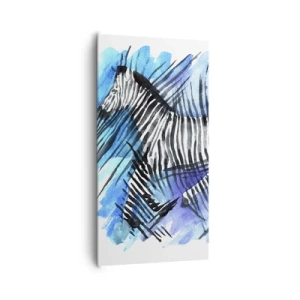 Cuadro sobre lienzo - Impresión de Imagen - Oculto en las rayas - 65x120 cm