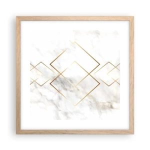 Póster en marco roble claro - Una vista al infinito - 40x40 cm