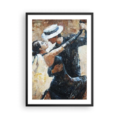 Póster en marco negro - Bailarines en una elegante pose artística. - 50x70cm - Estilo Rudolf Valentino - Decoración de pared moderna para salón y dormitorio ARTTOR