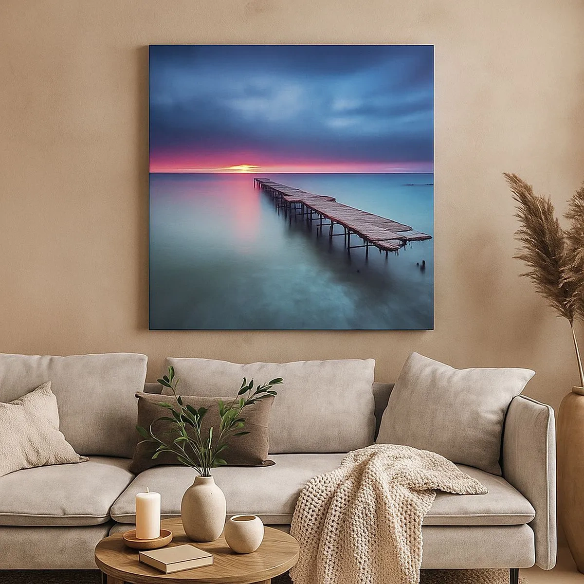 Cuadro sobre lienzo - Impresión de Imagen - Entre el cielo y el agua - 30x30 cm