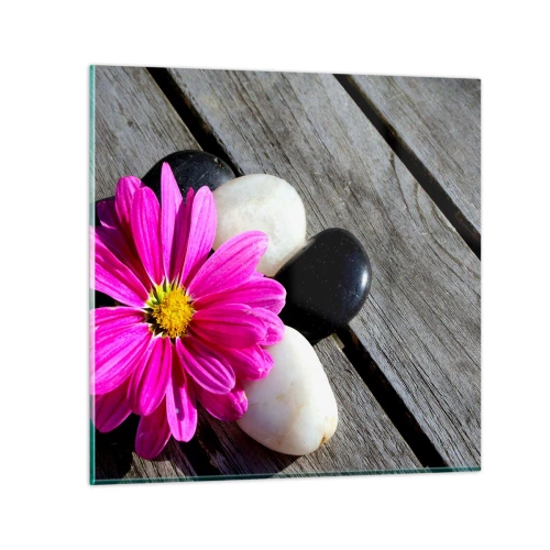 Cuadro sobre vidrio - Impresiones sobre Vidrio - Descansando en el muelle - 50x50 cm