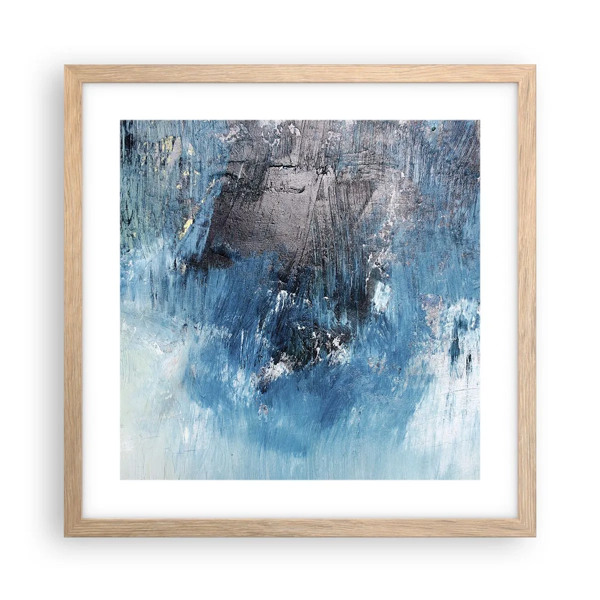Póster en marco roble claro - Rapsodia celeste - 40x40 cm