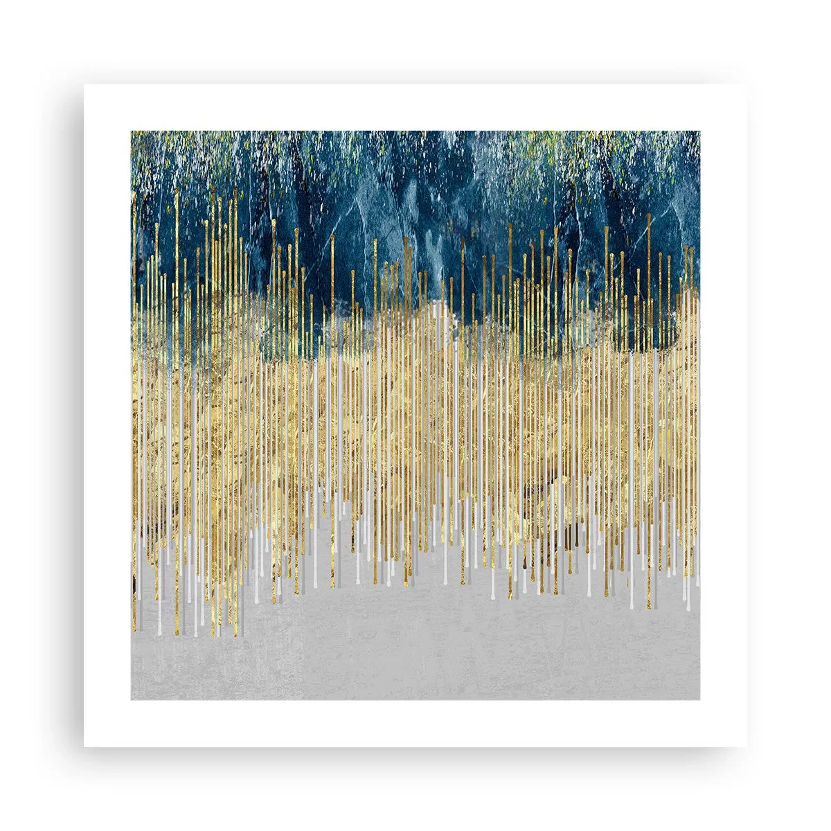 Póster - Frontera de líneas doradas - 50x50 cm