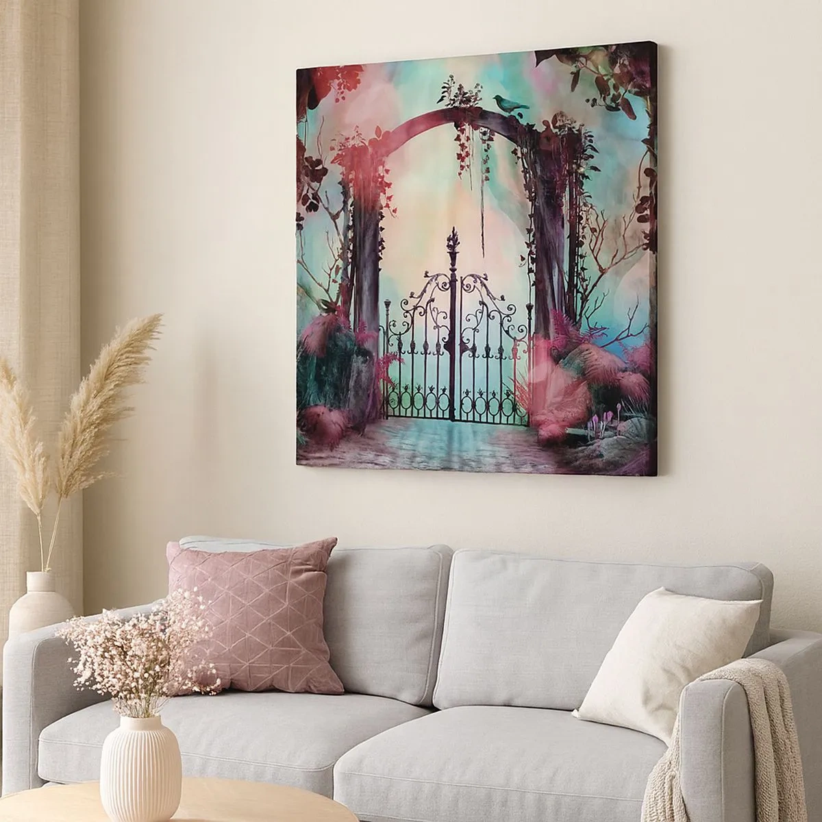 Cuadro sobre lienzo - Impresión de Imagen - Jardín secreto - 30x30 cm