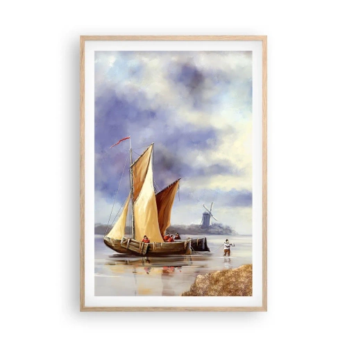 Póster en marco roble claro - El regreso de los marineros - 61x91 cm