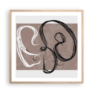 Póster en marco roble claro - Composición: la búsqueda de la plenitud - 60x60 cm