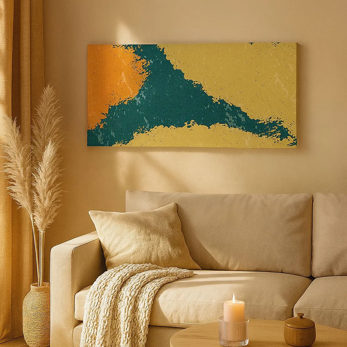 Cuadro sobre lienzo - Impresión de Imagen - Abstracción - a cámara lenta - 100x40 cm