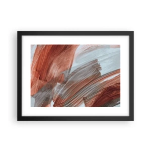 Póster en marco negro - Abstracción otoñal y ventosa - 40x30 cm