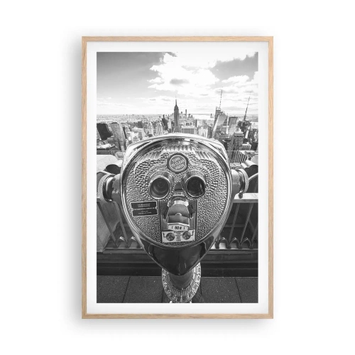 Póster en marco roble claro - Sobre la ciudad - 61x91 cm