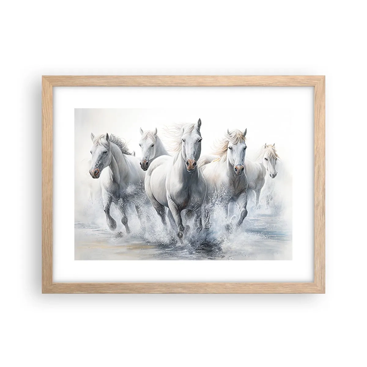 Póster en marco roble claro - Magia blanca - 40x30 cm