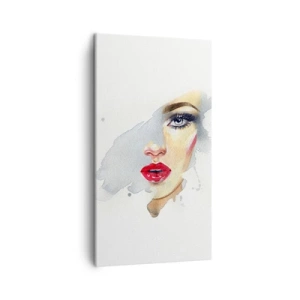 Cuadro sobre lienzo - Impresión de Imagen - Reflejo en una gota de agua - 45x80 cm