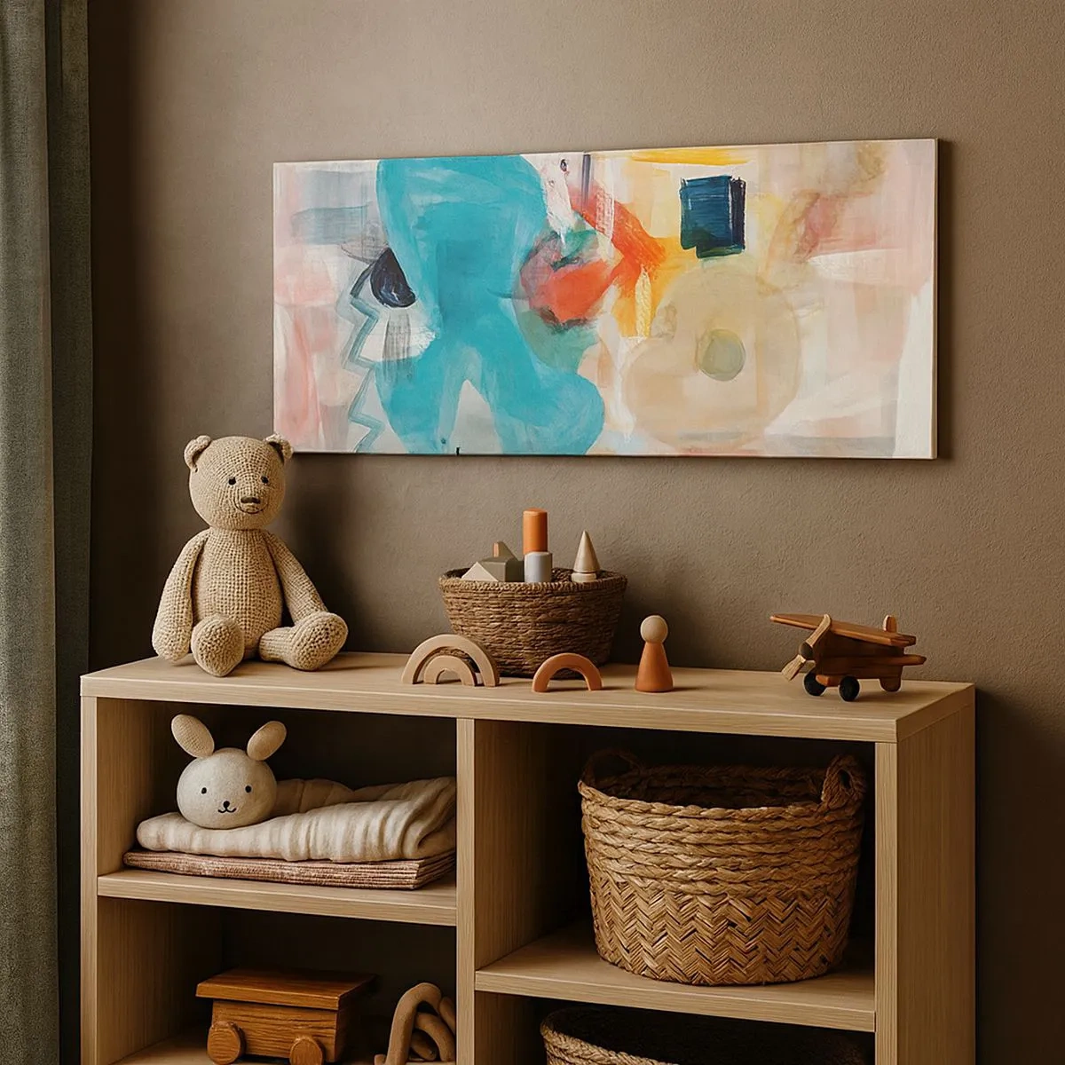 Cuadro sobre lienzo - Impresión de Imagen - Un juego de colores - 100x40 cm