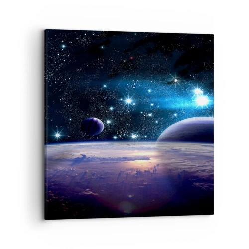 Cuadro sobre lienzo - Impresión de Imagen - ¿Sigues solo? - 70x70 cm