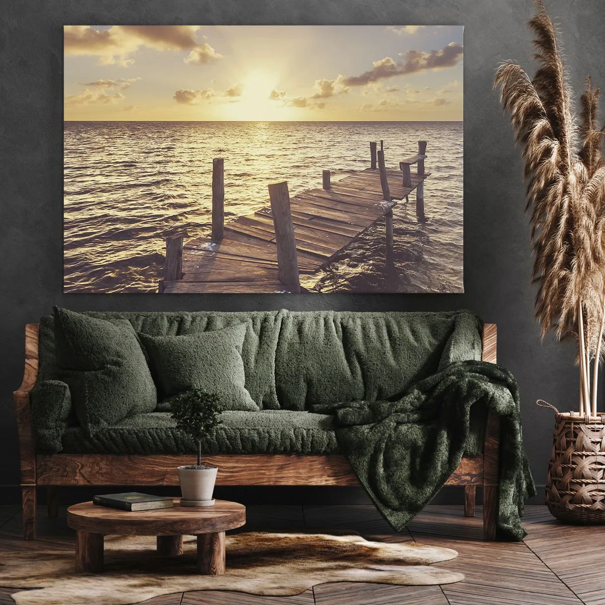 Cuadro sobre lienzo - Impresión de Imagen - Una tierra dorada de dulzura - 70x50 cm
