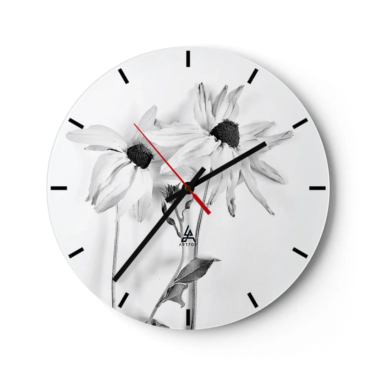 Reloj de pared - Reloj de vidrio - Nadie quiere estar solo - 40x40 cm